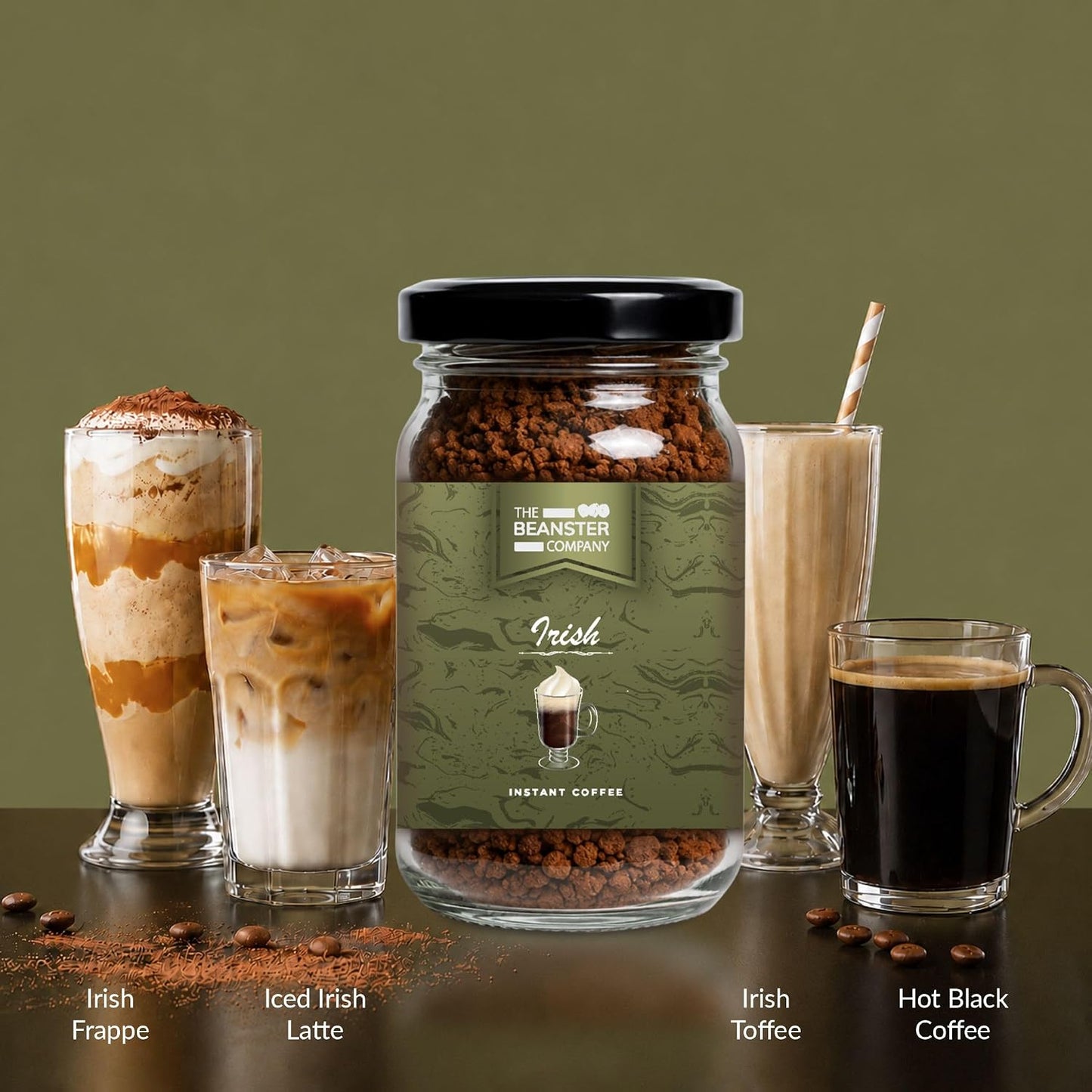 The Beanster Company Irish Cream Flavoured Instant Coffee, 50g