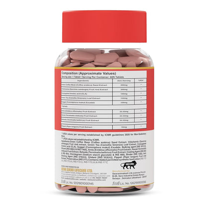 Jeena Sikho Fat Burner Advance Formula 60 Tablets, Ayurvedic Weight Loss Supplement for Men & Women, Helps Reduce Belly Fat & Improve Metabolism, With Amla, Guggul & Pipali