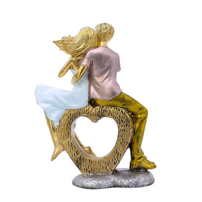 Handmade Romantic Couple Statue for Home Decoration | Polyresin Showpiece Gift Item