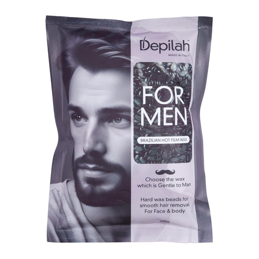 DEPILAH Brazilian Wax - 200 gm Face Wax | Hair Wax For Men | Painless Wax For Beard, Chest, & Full Hair Removal | Stripless Full-Body Waxing | Quick & Easy Tan Removal | Vegan & Cruelty-Free