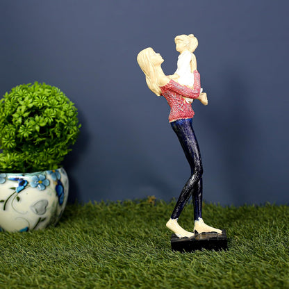 # Mother & Baby Idol Statue with Matte Finish, Modern Art Sculpture for Home Decor | Table Top | Living Room Decorative Gifting Items I Mother Child Love Showpiece