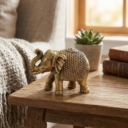 Brass Elephant Statue Decorative Showpiece Gift for Diwali Housewarming Birthday