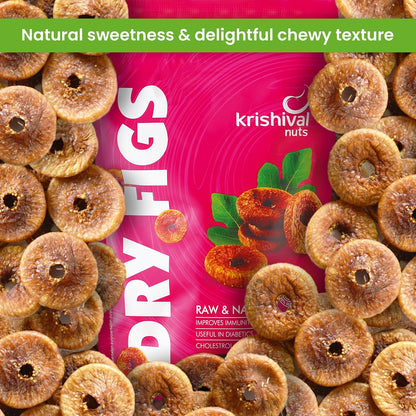 KRISHIVAL NUTS Premium Dried Anjeer 250 Grams Pack of 1 | Dry Figs Anjeer | Rich source of Fibre Calcium & Iron | Low in calories and Fat Free | Non-GMO Dried Figs