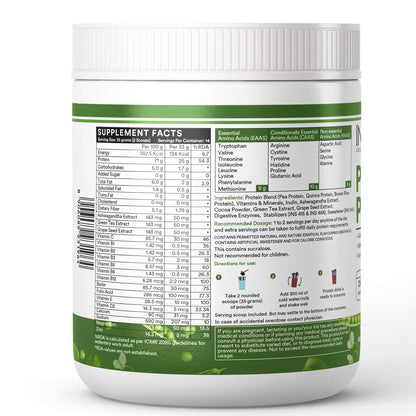 INLIFE Plant Protein Powder - Pea, Quinoa & Brown Rice - 25g Protein - Ashwagandha, Green Tea & Grape Seed Extract - Digestive Enzymes Bodybuilding Supplement (500 g, Chocolate)