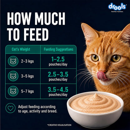 Drools Adult Cat Wet Mousse 80g Pack of 5, 400g | Tuna Flavour | Rich in Protein | Promotes Hydration & Easy to Digest | No Artificial Flavours | Packed with Essential Vitamins & Antioxidants