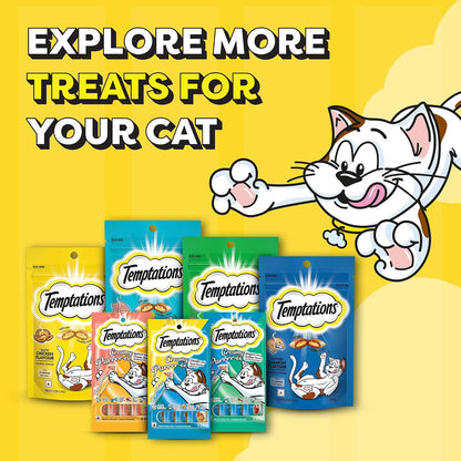 Temptations Creamy Purrrrr-ée Lickable Cat Treats, Salmon & Cheese Flavour, 48 G, Made with Real Fish, Goodness of Protein, Vitamins & Minerals,All Life Stages