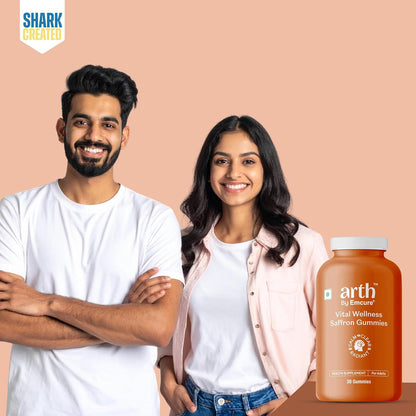 Arth Premium Kesar Saffron Beauty Gummies | Skin Glow, Radiance & Mood Support | Beauty & Wellness Supplement | 30 Veg Gummies