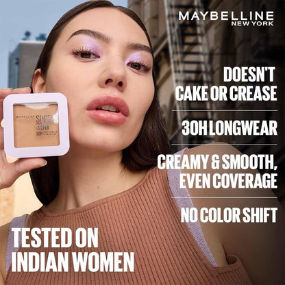 Maybelline New York Super Stay Flex Powder Foundation, 120 | 30H Wear, Oil-Control, Transfer Proof