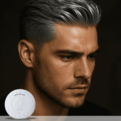 Beauty Garage Gear Up Hair & Beard Grey Color Wax 1-Day Color & Hold | Enriched with Avocado & Olive Oil, 100g