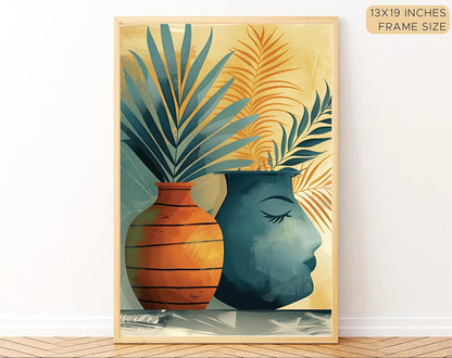 Boho wall Art Paintings Modern Art Framed Wall Painting for Living Room Bedroom - Wall Posters | Paintings with Frame Set of 3 (14x18 Inches) (art 2)