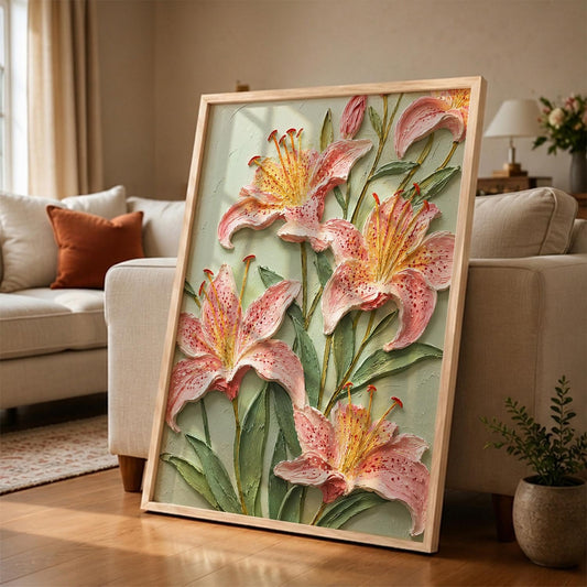 Floral Art Home Decoration Painting | Floral Painting With Frame For Living Room Bed Room Hotel Wall Decor Digital Reprint (14X20 inch)
