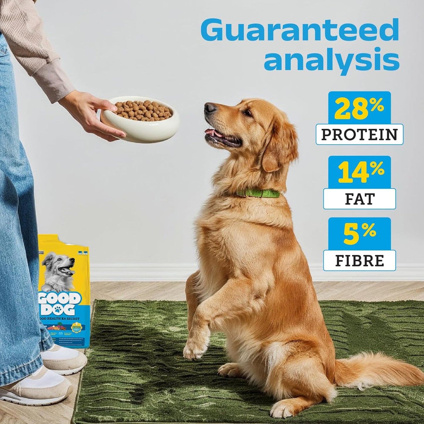 Good Dog Baked Chicken & Egg Dry Dog Food | 1 kg | Human Grade Ingredients | Complete & Balanced with Vitamins, Minerals & Indian Herbs to Support Gut Health | NutriFocus Dry Food for Adult Dogs
