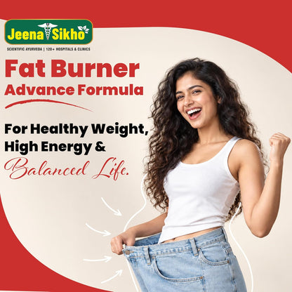 Jeena Sikho Fat Burner Advance Formula 60 Tablets, Ayurvedic Weight Loss Supplement for Men & Women, Helps Reduce Belly Fat & Improve Metabolism, With Amla, Guggul & Pipali