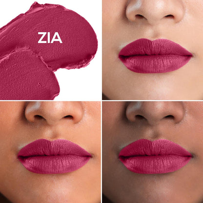RENEE Poutstay Transfer Proof Lipstick, Smudgeproof & Transferproof, Long Lasting Matte Finish, Easy Glide Application, Infused with Hyaluronic acid, Vitamin E & SPF 20, Zia, 2 Gm