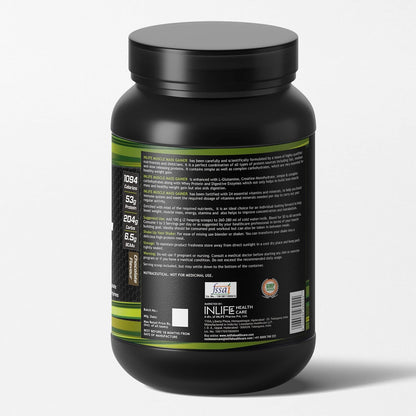 INLIFE Muscle Mass Gainer With Whey Protein Powder Body Building Supplement (Chocolate 1kg)