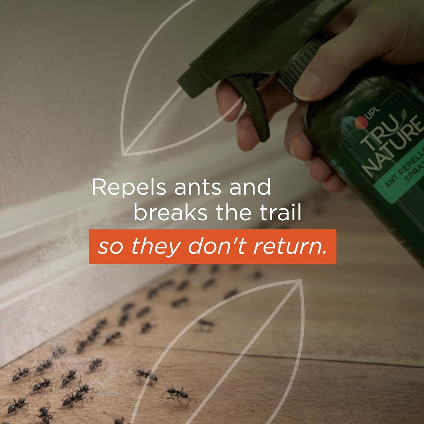 Tru Nature Herbal Ant Repellent Spray - 200 ML | Removes entire Ant Colony | 100% Plant Based, Chemical Free | Works on All Ant Types | For Home, Kitchen, Office & Garden