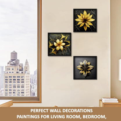 Framed Art Painting For Home, Living Room, Hall | Traditional Paintings With Frame For Home Decor (Floral D1)