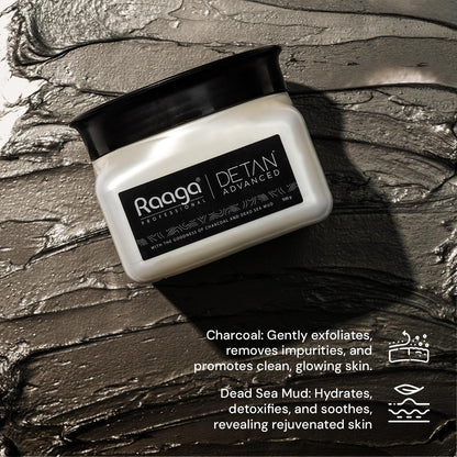 Raaga Professional Detan Advanced Cream, Suitable for All Type of Skin (Black, 500 g)