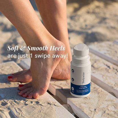 Be Bodywise 20% Urea Foot Cream Roll On 50ml | For Dry & Cracked Heels | With 2% Lactic Acid, Olive Oil & Vitamin E | Helps Repair and Moisturise Cracked Heels