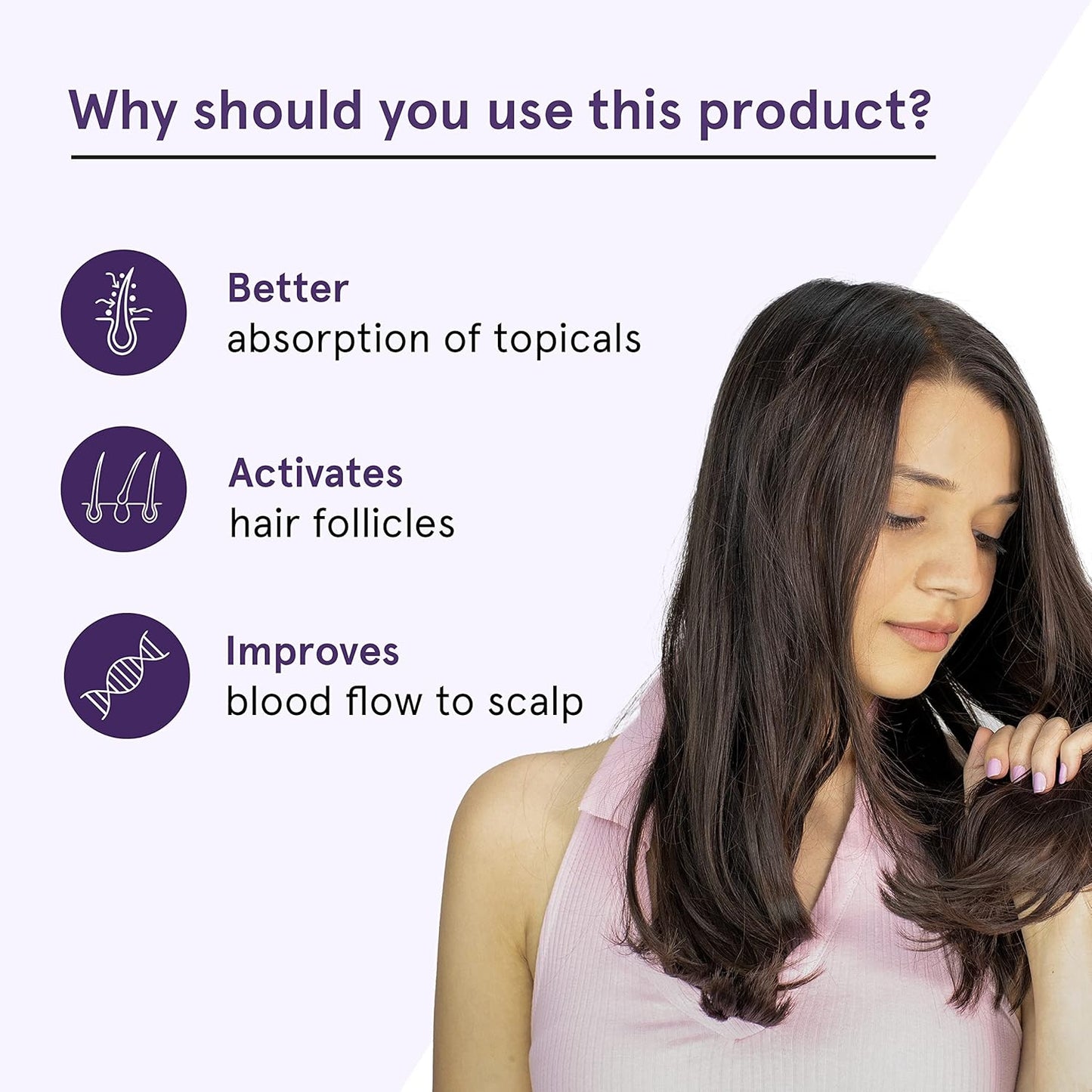 Bodywise Advance Derma Roller for Women | 540 Micro 0.5mm Titanium Alloy Needles | Faster Absorption of Oils & Serums | Reduces Hair Fall & Stimulates Hair Follicles | Safe, Easy & Effective To Use