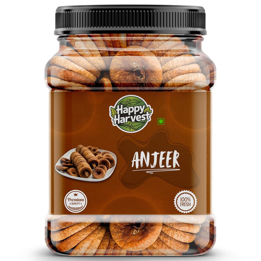 HAPPY HARVEST Premium Dried Afghani Anjeer | Dried Figs Ajnir | Dry Fruits in Fresh | Healthy Snacks I Low in calories and Fat Free | Rich Source of Vitamins Dietary Fiber