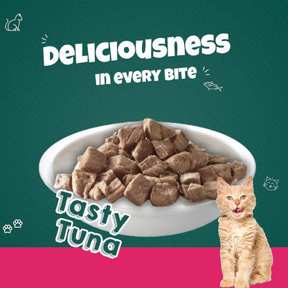 Goofy Tails Freeze Dried Tuna Chunk Cat Treats 30g, Single Ingredient Tuna Cat Treat, Gluten and Grain Free Treats for Cats, Protein and Omega 3, Antioxidant Rich, Easy to Digest Kitten Treat