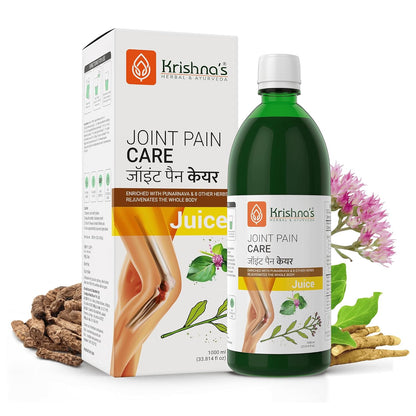 Krishna's Joint Pain Care Juice - 1000 Ml | Natural Pain Reliever |9 Powerful Herbs Like Rasana, Kutaki, Daru Haridra Ashwagandha Strengthens The Muscle