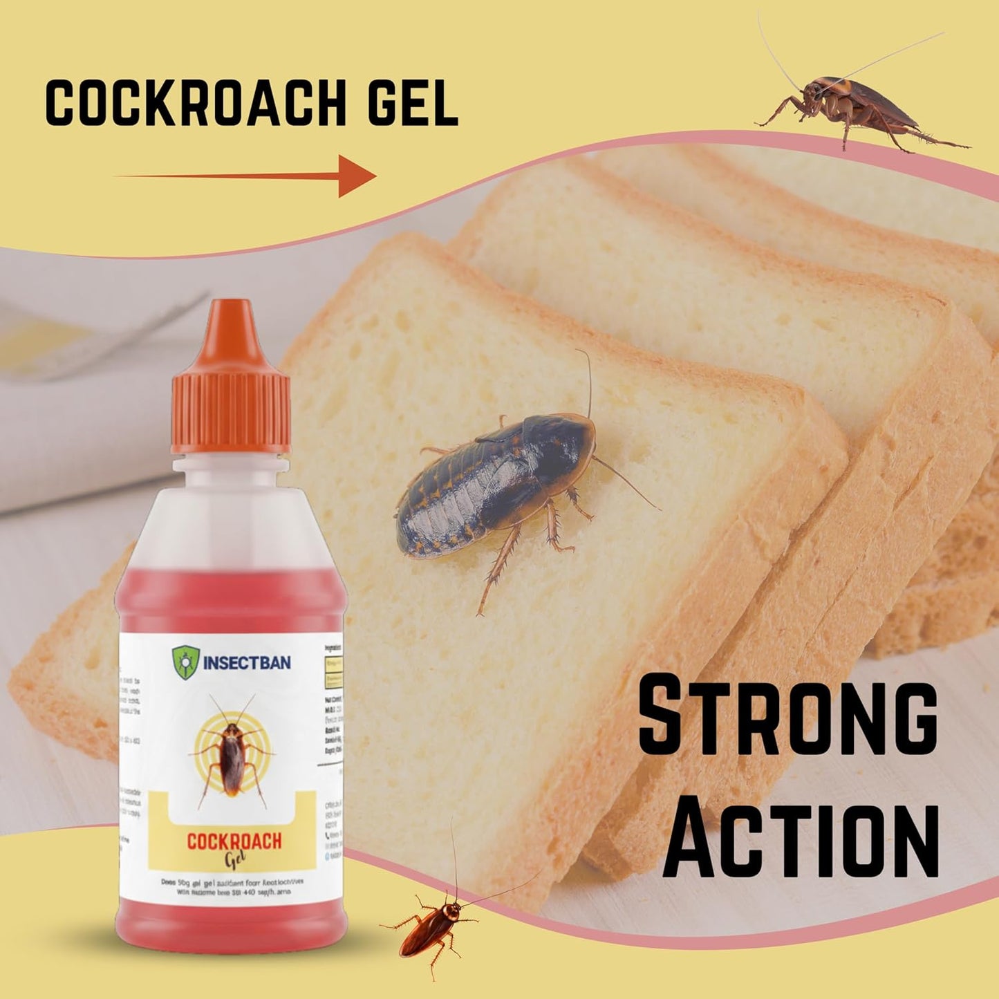 Cockroach & Ant Killer Gel for Home | Office | Garden | Advanced | Long-Lasting | Repellent - Pack Of 1 (80grams)