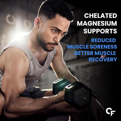 Carbamide Forte Chelated Magnesium Glycinate 2000mg Per Serving Supplement - 10 Veg Tablets (Pack of 2)