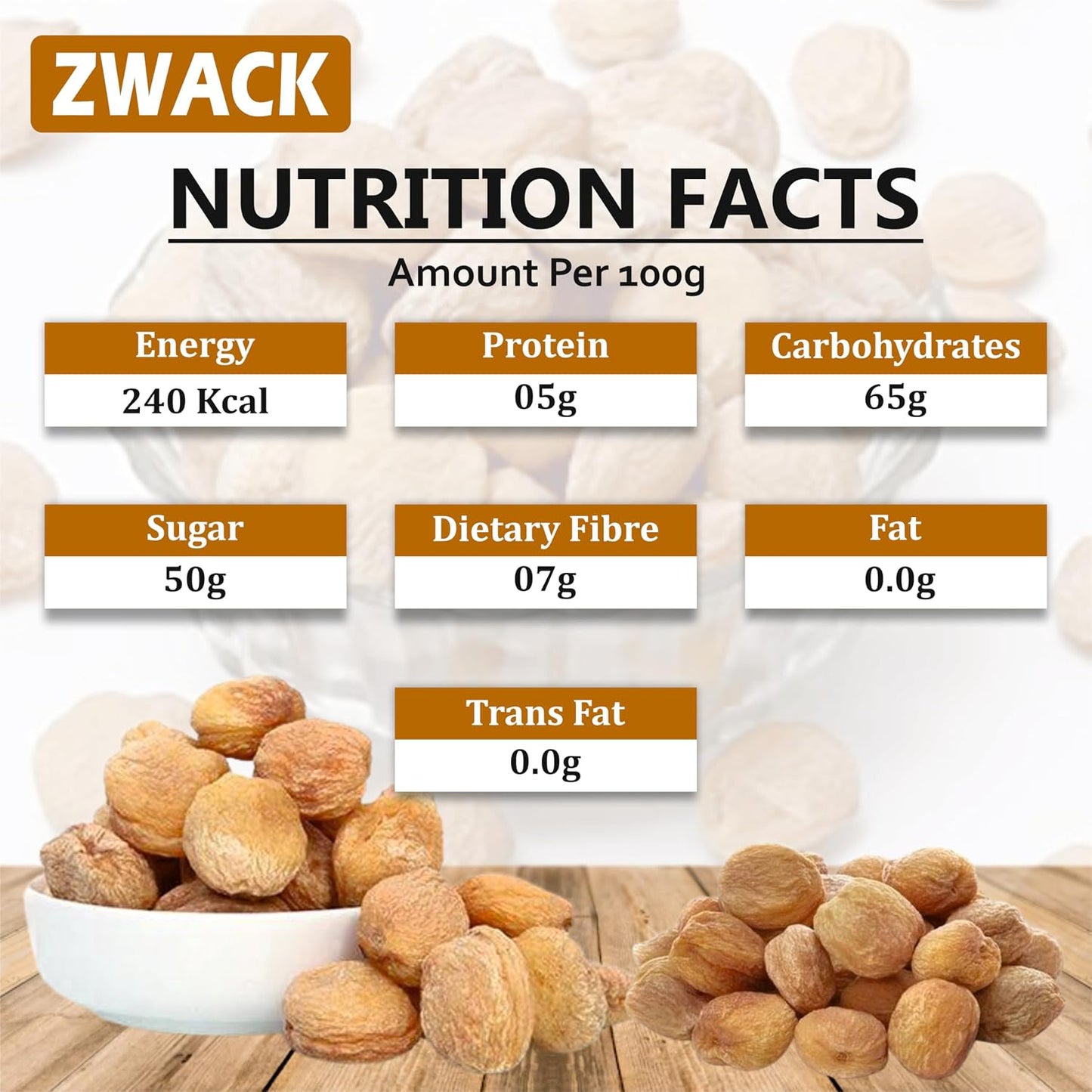 ZWACK Exotics Apricots Dry Fruits | Apricot, Dried Apricot, Dry Fruits, Apricots, Apricot Dry Fruits, Dry Apricot, Dried Apricots, Turkish Apricot, Gluten Free & Sodium Free