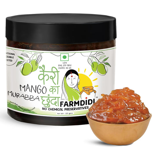 FarmDidi Mango Chunda Chutney Sweet & Tangy Aam Chunda (Aam Murabba Style) Homemade Traditional Pickle Oil-Free No Chemical Preservatives