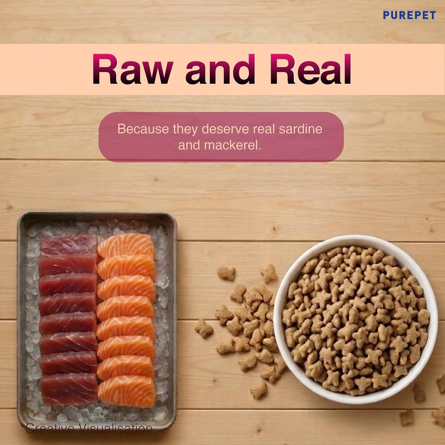 Purepet Adult Dry Cat Food 1kg | Tuna & Salmon Flavour | Hairball Protection | Heart Care with Taurine | Skin Health
