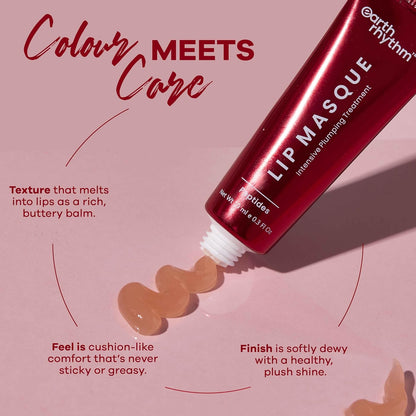 Earth Rhythm Peptide Lip Masque – 2X Smoother, 12+ hours Hydrated Lips, No Parabens, No Silicones, Vegan