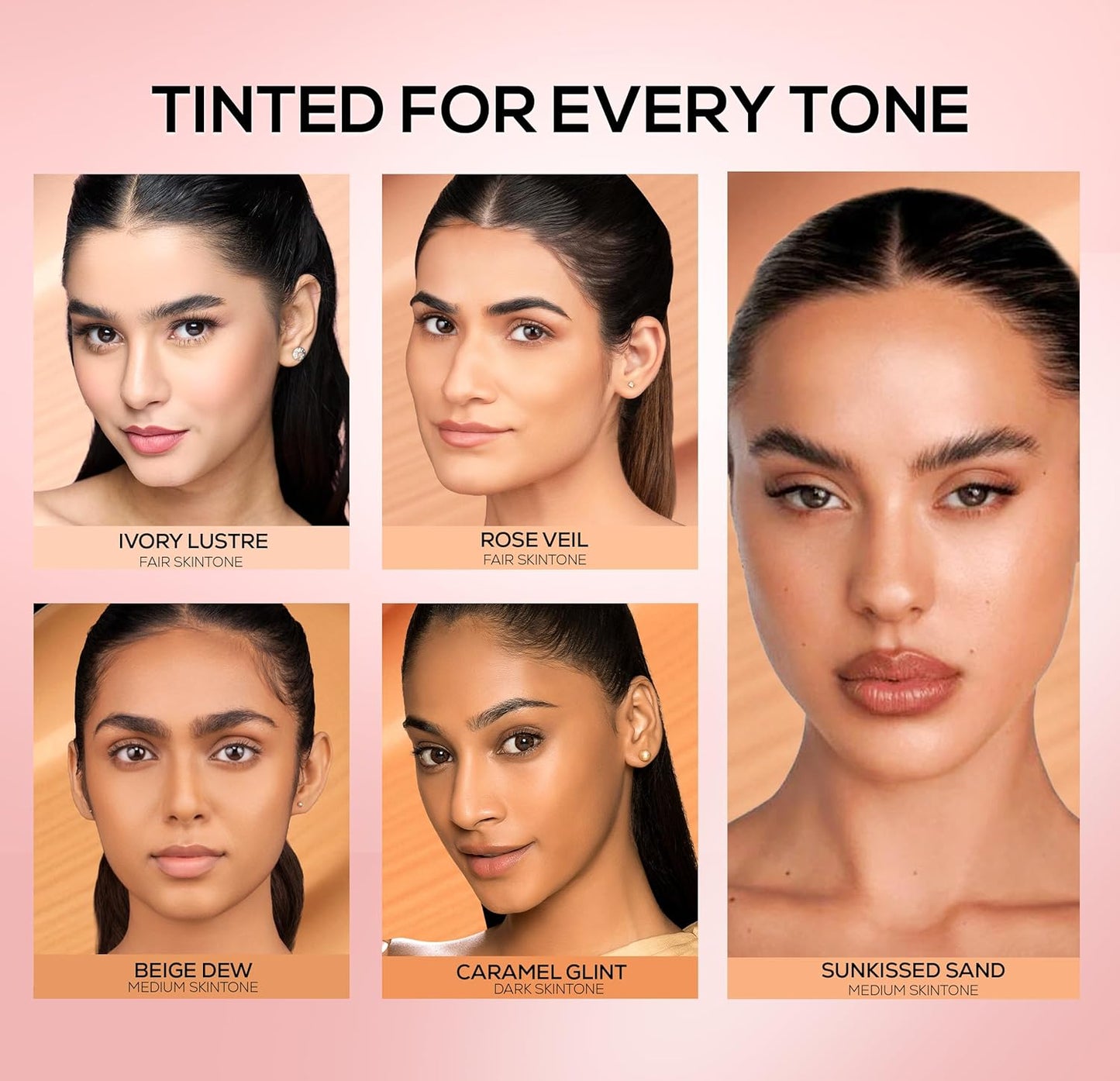 RENEE Tinted Moisturiser - Sunkissed Sand| Hydrates, Boosts Radiance, Repairs Barrier & Brightens Skin | With Niacinamide, Acai Berry & Ectoin | 50 ml