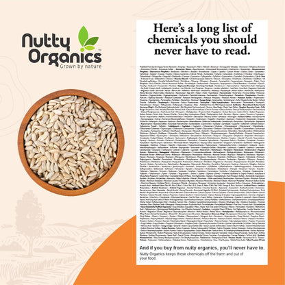 NUTTY ORGANICS Natural Sunflower Seeds 200GM | Raw Sunflower Seeds for Eating- Diet Food | Healthy Snack | Raw Seeds | Weight Management