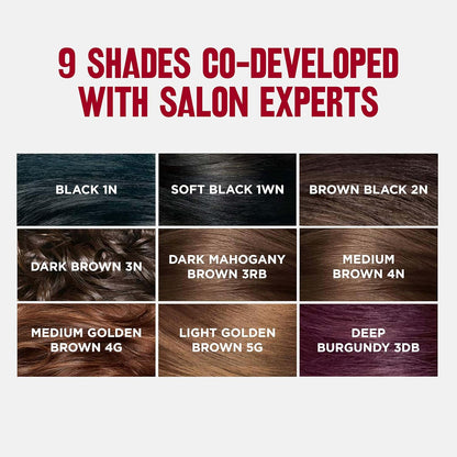 Revlon Color Silk Hair Color (3D Color Gel Technology) with Keratin, Dark Brown 3N (40 ML+40 ML +11.8 ML)