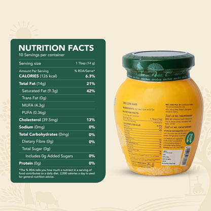 Anveshan A2 Desi Cow Ghee 150ml | Traditionally Bilona-Churned, Danedar Ghee | Aromatic| NABL Lab Tested (70+ tests), Cruelty-Free | Grass-Fed | Glass Jar