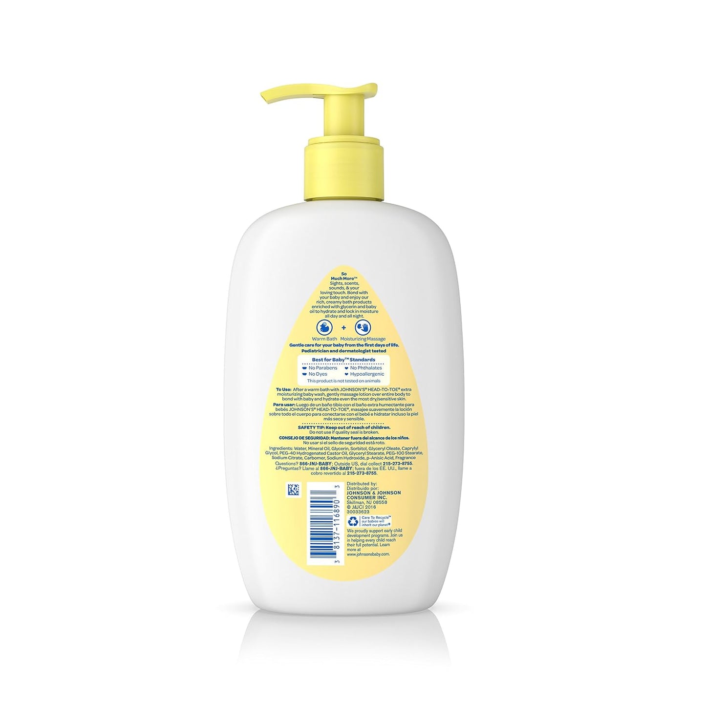 Johnsons Head-To-Toe Extra Moisturizing Baby Cream, 27 Oz