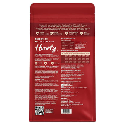 Hearty by HUFT Puppy Dry Food | Oven-Baked Chicken & Fish, All Breeds - 250 gm | Complete & Balanced Food for Puppy | No Corn, Soy, GMO or Added Flavours | Farm-Fresh Ingredients
