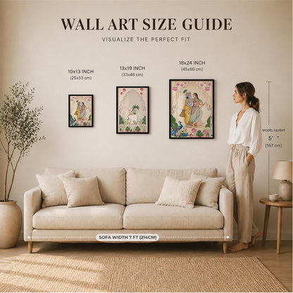 Traditional Indian Wall Art — Set of 2 (ART 14, 13x19 INCHES)