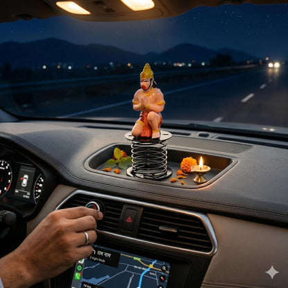 B.R STORE Spring Mounted Lord Hanuman Idol