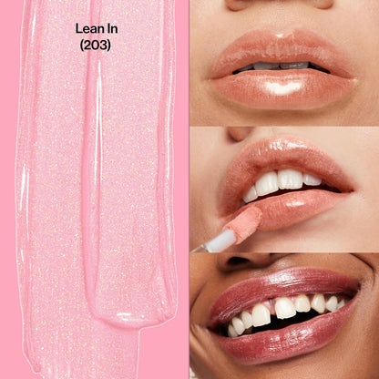 Revlon Super Lustrous The Gloss, Non-Sticky, High Shine Glossy Finish, Lightweight Moisture Enriched With Agave, Moringa Oil Capuacu Butter - Lean In(203), 3.8ml