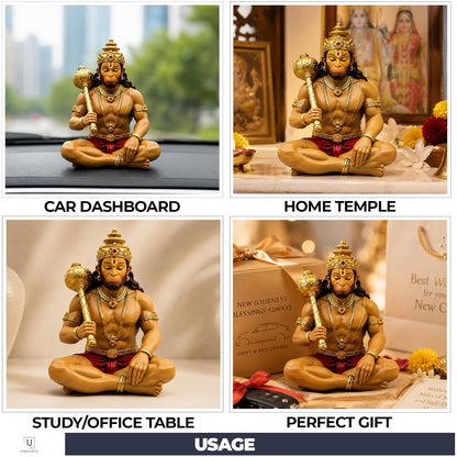 UNOVATE Hanuman Murti | Idol for Car Dashboard, Home, Office, Multicolour
