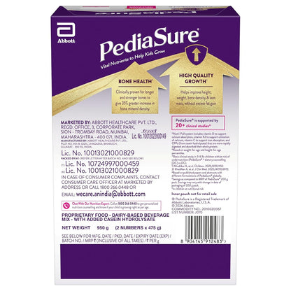 Pediasure Nutritional Drink Powder 950 gm, Chocolate, Scientifically Designed Nutrition for Supporting Kids Growth