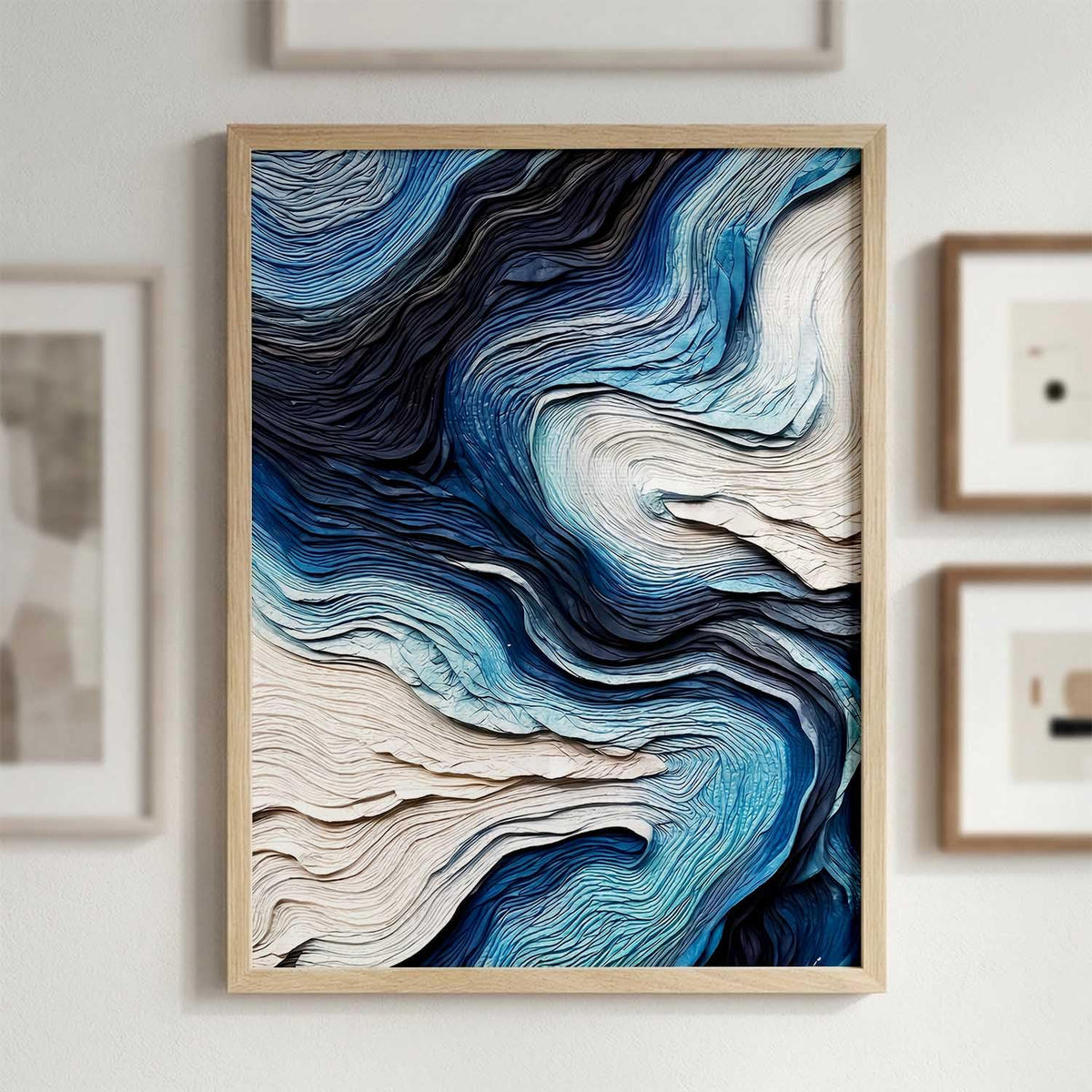 Abstract WALL Framed Painting | Big Aesthetic WALL Framed Paintings for Living Room Bedroom Wall Decor (13x17 inch)