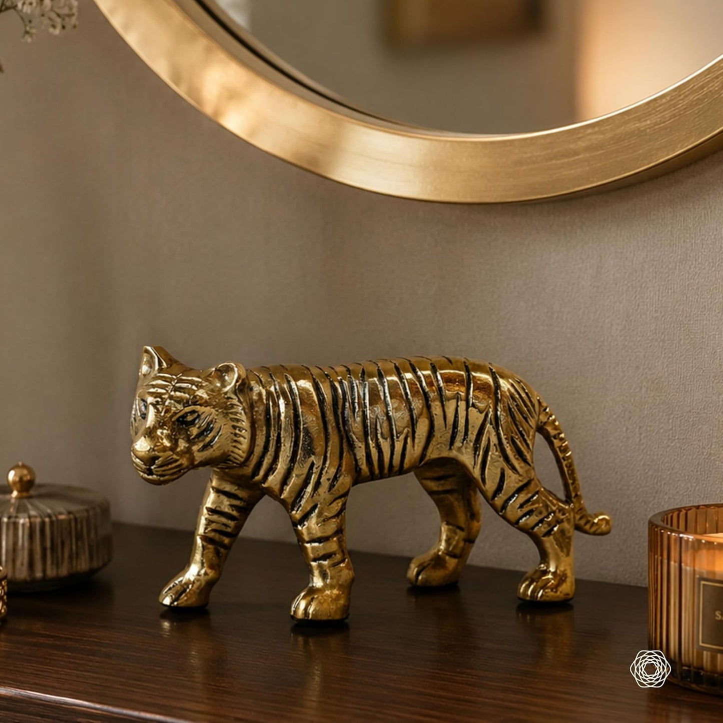 BEHOMA Metal Tiger Decorative Figurine Showpiece