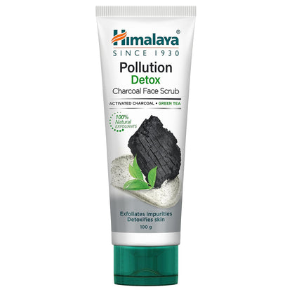 Himalaya Pollution Detox Charcoal Face Scrub tube on a white background