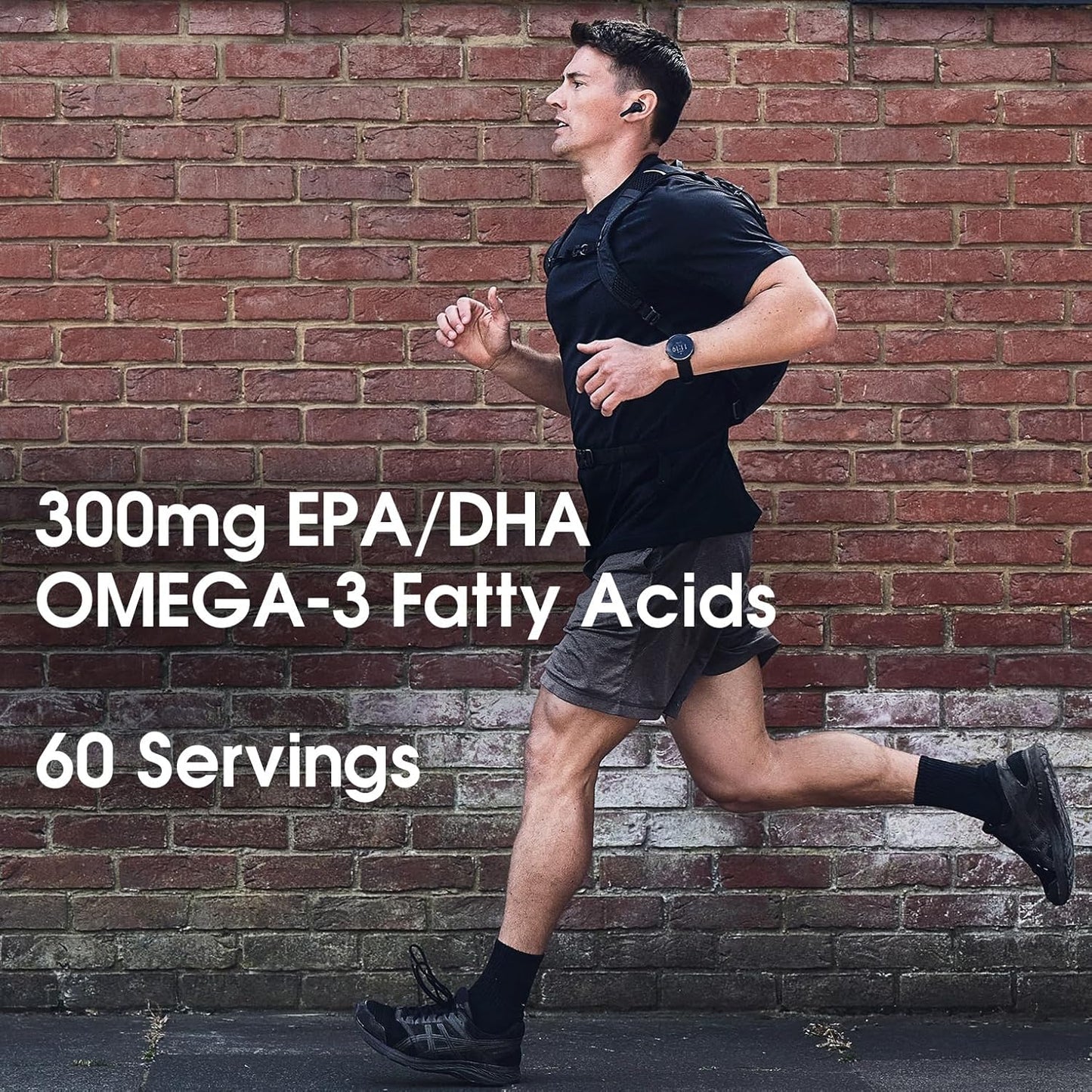 Optimum Nutrition (ON) Fish Oil - 60 Capsules, 300mg EPA/DHA Omega -3 Fatty Acids for Strong Bones-Healthy Joints, Brain, Heart, Skin & Eye Health
