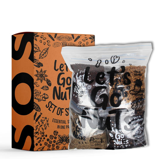 Let's Gonuts Real Wealth For Your Health Set of 15 Aromatic Whole Garam Masala Spices Combo Contains Spices like Cinnamon, Cardamom 725g