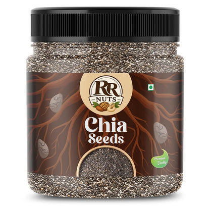 RR NUTS Chia Seeds 100gm | Seeds for Weight Management | Rich in Calcium, Protein & Fibre | Beat the Heat | 100% Clean Chia Seeds for Eating | Antioxidant Rich Seeds